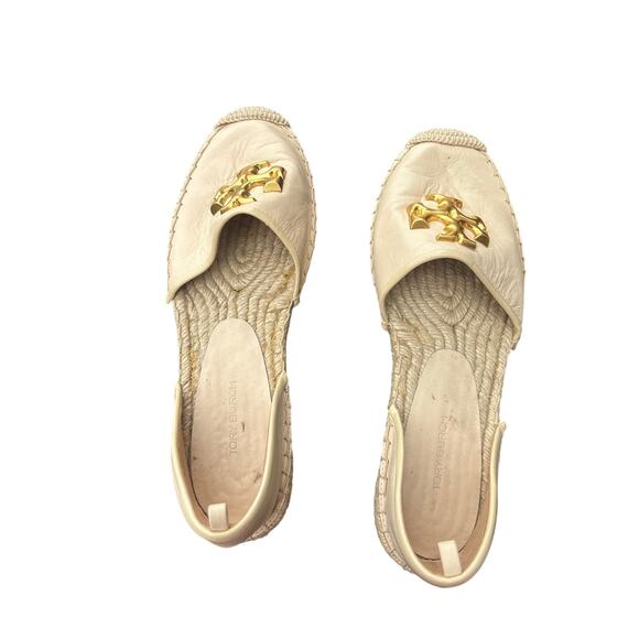 Tory Burch Eleanor Espadrilles size 7, missing back/ankle strap - Picture 6 of 9